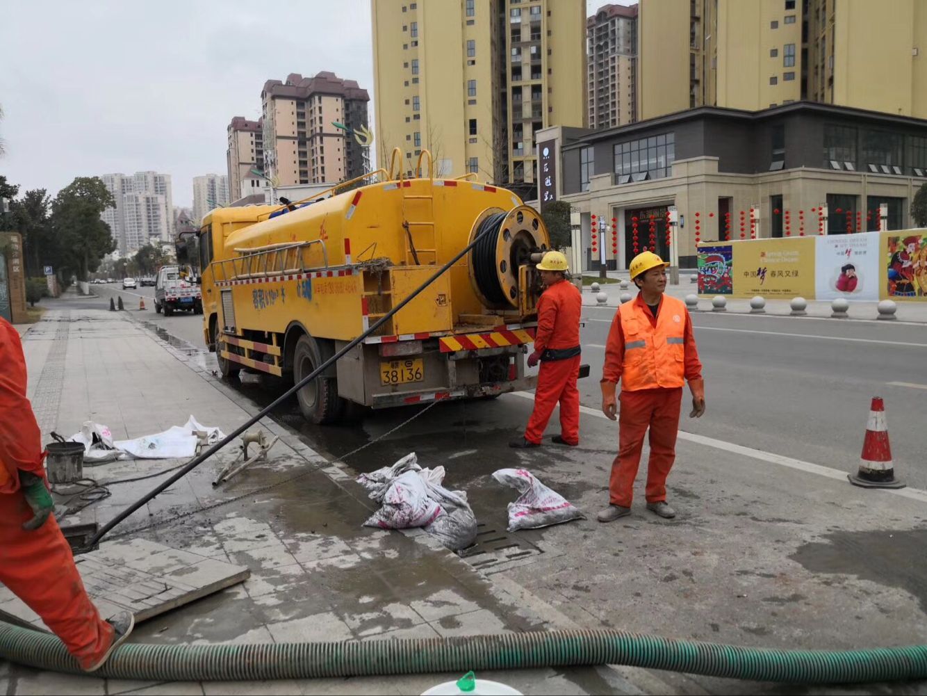 海头镇排污管道清淤-管道清洗